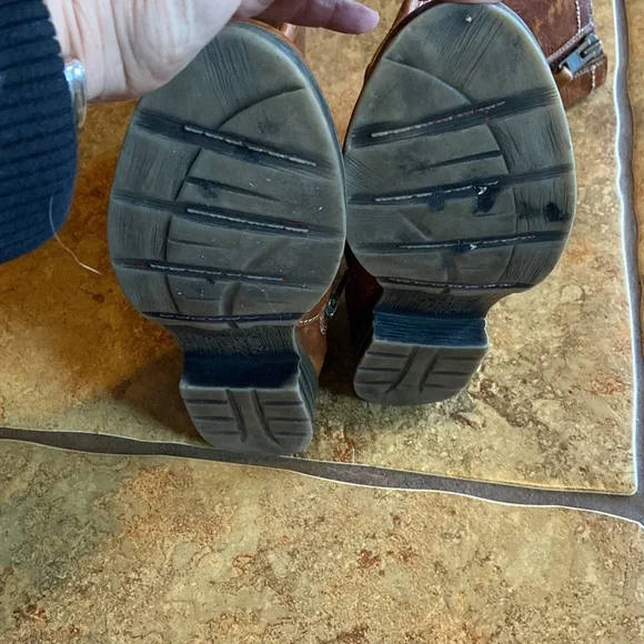 Bed Stu Distressed Brown Leather Mid Calf Moto Boots Size 8 - Picture 5 of 11